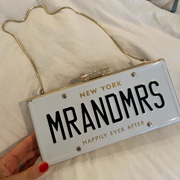 kate spade mr and mrs clutch